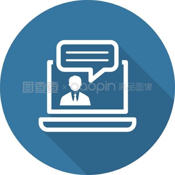 連接未來 在線咨詢圖標在銷售網絡設備中的商業價值與平面設計策略